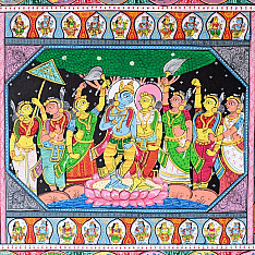 Chitra Katha . चित्र कथा | Pattachitra Traditional Painting ~ Krishna Leela