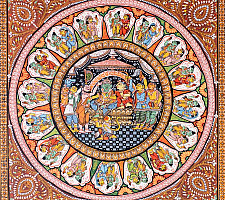 Chitra Katha . चित्र कथा | Pattachitra Natural Color Traditional Painting ~ Sita & Ram Story