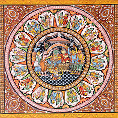 Chitra Katha . चित्र कथा | Pattachitra Natural Color Traditional Painting ~ Sita & Ram Story