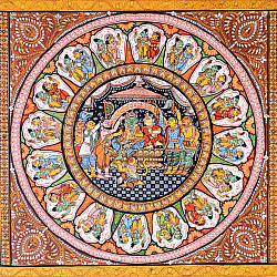 Chitra Katha . चित्र कथा | Pattachitra Natural Color Traditional Painting ~ Sita & Ram Story