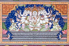 Chitra Katha . चित्र कथा | Pattachitra Traditional Painting ~ Panchmukhi Gajanand Different Position