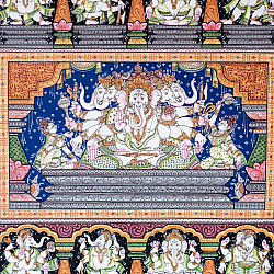 Chitra Katha . चित्र कथा | Pattachitra Traditional Painting ~ Panchmukhi Gajanand Different Position