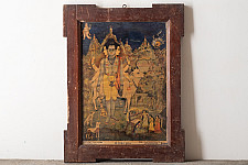 Memory Lines | Indian Antique Print | Dattatreya (With Frame) 