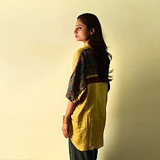 Itr . इत्र | Ajrakh Block Printed Silk Shirt | Loose Fit Unisex 