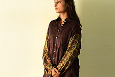 Itr . इत्र | Handmade Ajrakh Block Printed Silk Shirt