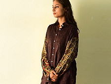 Itr . इत्र | Handmade Ajrakh Block Printed Silk Shirt