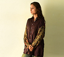 Itr . इत्र | Handmade Ajrakh Block Printed Silk Shirt