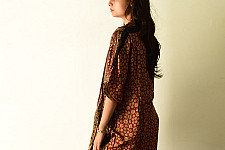 Itr . इत्र | Ajrakh Free Size Silk Shirt | Red