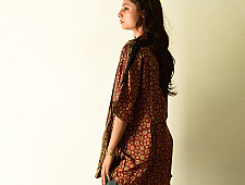 Itr . इत्र | Ajrakh Free Size Silk Shirt | Red