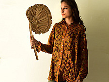 Itr . इत्र | Unique Design Ajrakh Silk Shirt | Natural Dye