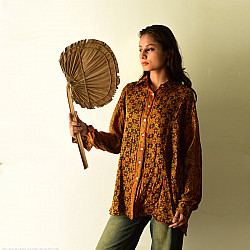 Itr . इत्र | Unique Design Ajrakh Silk Shirt | Natural Dye