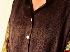 Itr . इत्र | Handmade Silk Unisex Shirt | Handmade Ajrakh Print