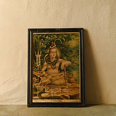 Memory Lines | Antique Print Shanker by Narottam Sharma ( With Frame)  