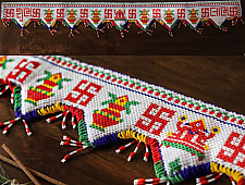 Shubh-Laabh . शुभ लाभ | Traditional Glass Bead Toran - Shubh Laabh Design