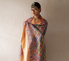 Pasham ~ Pure Pashmina Kani Shawl - Sozni Embroidered