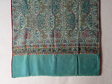 Pasham ~ Pashmina Kani Woolen Shawl & Sozni Embroidery 