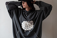 Handmade Applique Hoodie | Baadal ( A Sheep )
