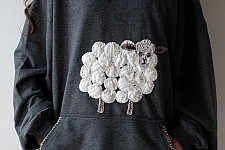 Handmade Applique Hoodie | Baadal ( A Sheep )