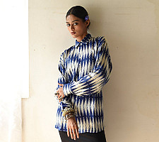 Itr . इत्र | Itr . इत्र | Indigo Modal Silk Shirt - Neeli Katli| Unisex