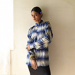Itr . इत्र | Itr . इत्र | Indigo Modal Silk Shirt - Neeli Katli| Unisex