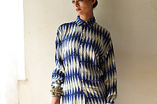 Itr . इत्र | Itr . इत्र | Indigo Modal Silk Shirt - Neeli Katli| Unisex