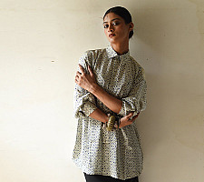 Itr . इत्र | Indigo Modal Silk Shirt - Trigo| Unisex