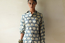 Itr . इत्र | Indigo Modal Silk Shirt - Bubble| Unisex