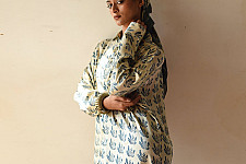 Itr . इत्र | Indigo Modal Silk Shirt - Bloom | Unisex