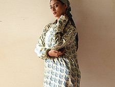 Itr . इत्र | Indigo Modal Silk Shirt - Bloom | Unisex