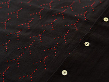 Handwoven Tangaliya  Shirt ~ Pure Cotton | Red Dots