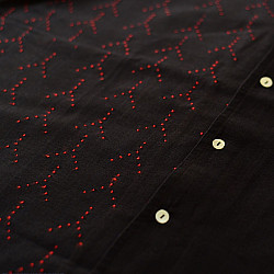 Handwoven Tangaliya  Shirt ~ Pure Cotton | Red Dots