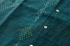 Handwoven Tangaliya Shirt ~ Unisex | Blue | Free Size