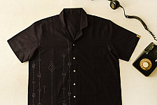 Handwoven Tangaliya Shirt ~ Unisex | Black with white dots
