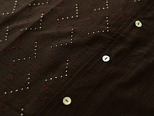Tangaliya Handwoven Shirt ~ Unisex | Free Size | Black 
