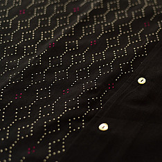 Handloom Tangaliya  Shirt ~ Unisex | Free Size | Black 