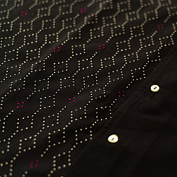 Handloom Tangaliya  Shirt ~ Unisex | Free Size | Black 