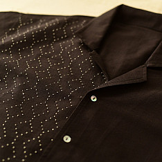 Handwoven Tangaliya Black Shirt ~ Unisex | Free Size