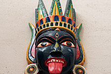 Handmade Wooden Mask ~ Kaali