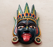 Handmade Wooden Mask ~ Kaali