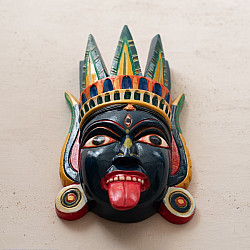 Handmade Wooden Mask ~ Kaali