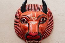 Handmade Wooden Mask ~ Narsimha