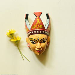 Handmade Wooden Mask - Tribal Woman