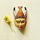 shop hand painted wooden mask - Tribal Women