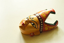 Handmade Wooden Mask - Tribal Woman