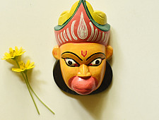 Handmade Wooden Mask - Hanuman
