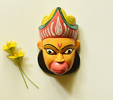 Handmade Wooden Mask - Hanuman