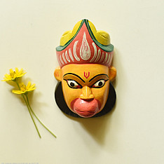 Handmade Wooden Mask - Hanuman