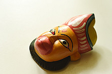 Handmade Wooden Mask - Hanuman