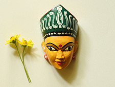 Handmade Wooden Mask - Tribal Goddess