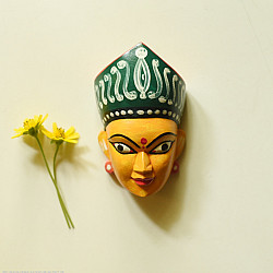 Handmade Wooden Mask - Tribal Goddess